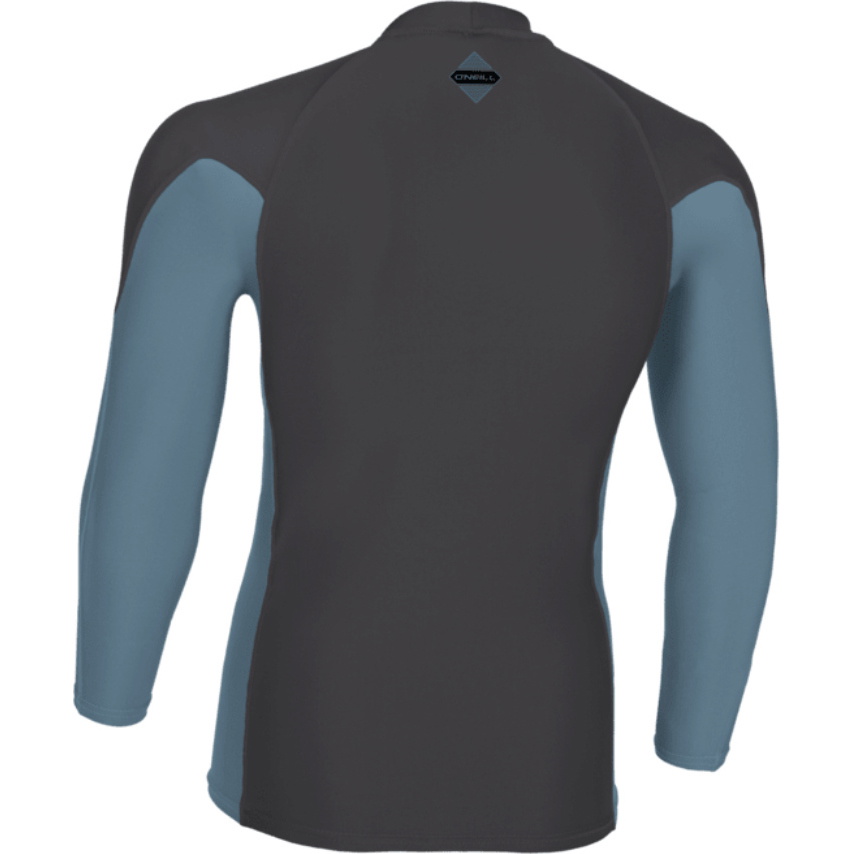2026 O'Neill Herre Hyperfreak Skins Langærmet Lycra-vest 5691 - Tempered Steel / Blue Fusion